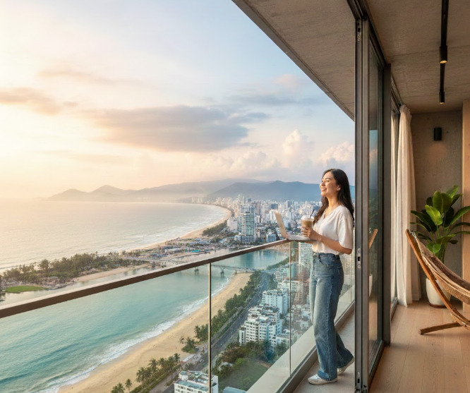 Tuyệt tác ngắm bình minh ngay thềm ban công Tuyệt tác ngắm bình minh ngay thềm ban công